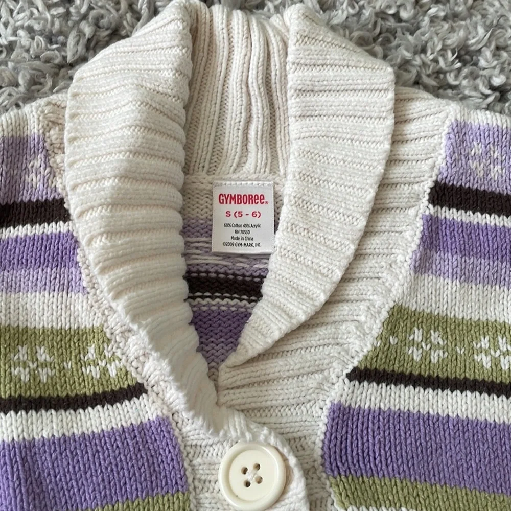 2010 Gymboree “Cowgirls At Heart” Fair Isle Cardigan, Size S (5-6)